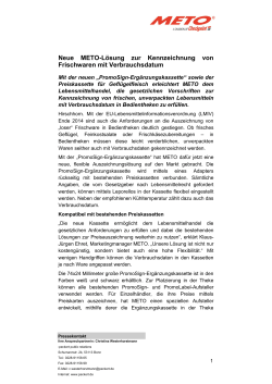 Neue METO-Lösung zur Kennzeichnung von Frischwaren mit