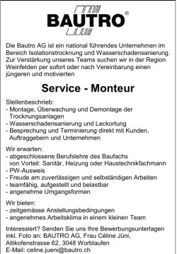 Service - Monteur