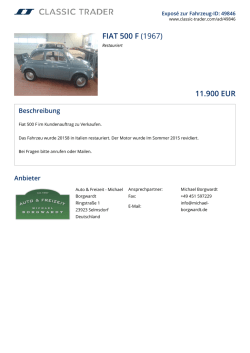 FIAT 500 F (1967) 11.900 EUR