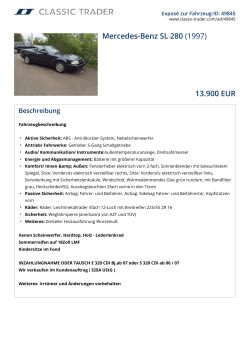 Mercedes-Benz SL 280 (1997) 13.900 EUR