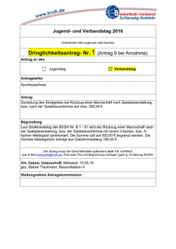 Dringlichkeitsantrag