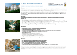 IT- bzw. Medizintechniker (m/w)