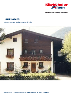 Haus Bosetti in Brixen im Thale