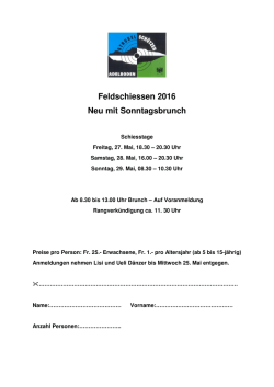 Feldschiessen/Brunch