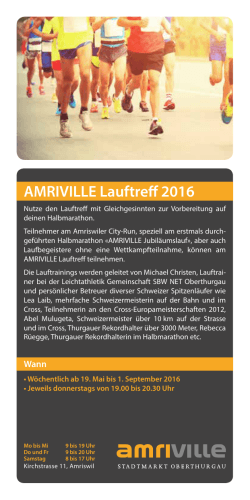 AMRIVILLE Lauftreff 2016