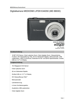 Digitalkamera MEDION&reg; LIFE&reg; E44050 (MD 86930)