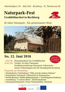 Einladung Naturparkfest