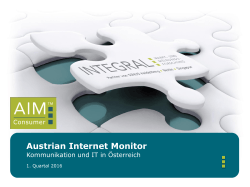 Austrian Internet Monitor Consumer 1. Quartal 2016