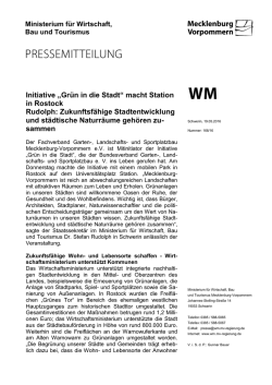 Initiative &bdquo;Gr&uuml;n in die Stadt&ldquo; macht Station in Rostock Rudolph