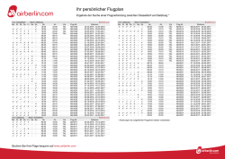 Ihr pers&ouml;nlicher Flugplan