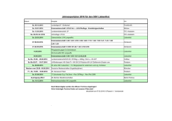 Jahres-Sportterminplan f&uuml;r 2016