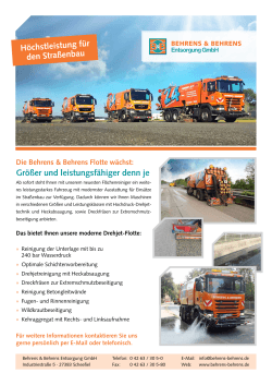 Infoblatt Straßenreinigung - Behrens & Behrens Entsorgung GmbH