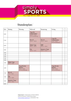 Stundenplan - Simply Sports