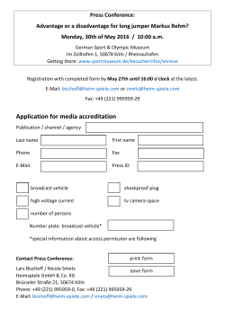 Application for media accreditation