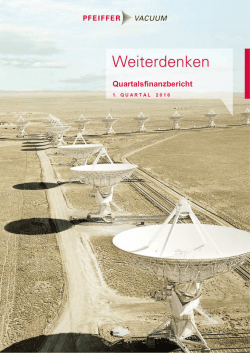 2 Quartalsfinanzbericht / 1. Quartal 2016
