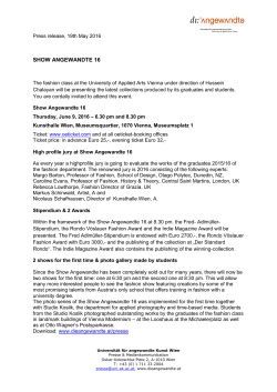 Press Release 2_Show 16_19052016 - Universit&auml;t f&uuml;r angewandte