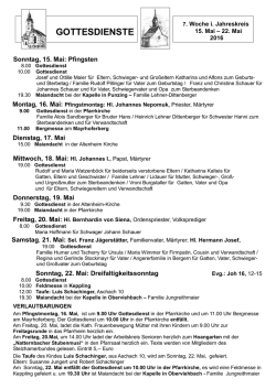 GOTTESDIENSTE