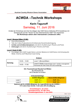 ACWDA –Technik Workshops