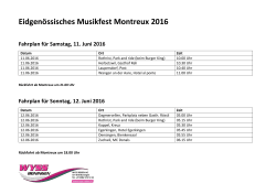 Eidgenössisches Musikfest Montreux 2016