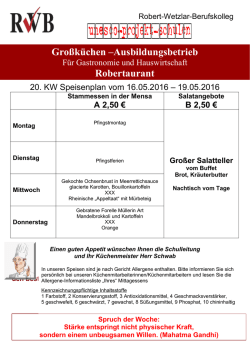 Großküchen –Ausbildungsbetrieb Robertaurant
