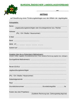 Jagdabgabe F&ouml;rderungsantrag