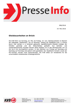 Gleisbauarbeiten an Br&uuml;ck