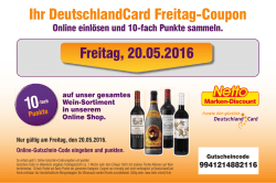 Ihr DeutschlandCard Freitag-Coupon