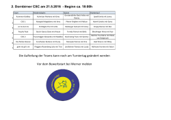 Zeitplan und Starterliste zum 2. BSP-Vorarlberg-Cup