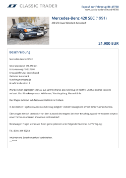Mercedes-Benz 420 SEC (1991) 21.900 EUR