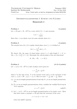 Assignment 4, due 23 May - Institut für Mathematik