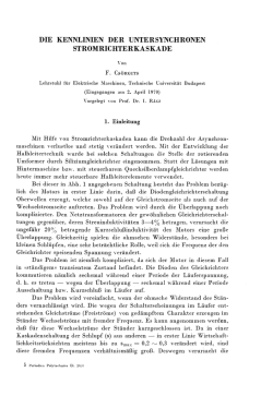 die kennlinien der untersynchronen stromrichterkaskade