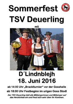 Sommerfest 2016 - TSV Deuerling