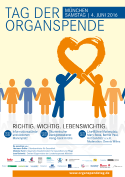 Plakat DIN A3 - Tag der Organspende