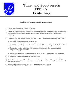 Richtlinien - TSV Fridolfing
