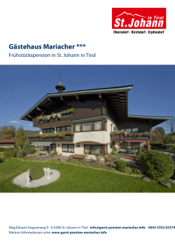 Gästehaus Mariacher in St. Johann in Tirol