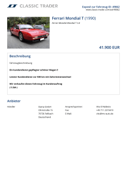 Ferrari Mondial T (1990) 41.900 EUR