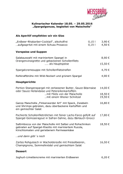 Kulinarischer Kalender 18.05.