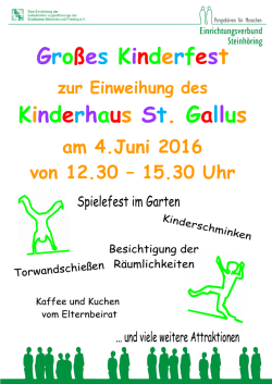 Gro&szlig;es Kinderfest Kinderhaus St. Gallus