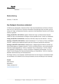 Festival der Natur in Grenchen