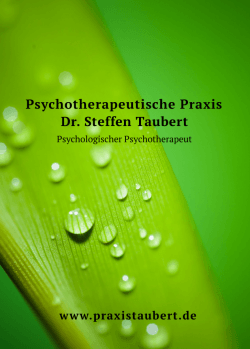 Flyer - Psychotherapeutische Praxis Dr. Steffen Taubert