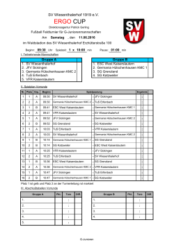 Spielplan G-Junioren - SV Wiesenthalerhof