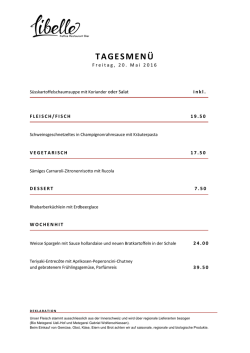 tagesmenü - Restaurant Libelle