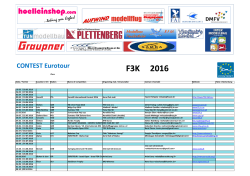 F3K 2016 - CONTEST Eurotour