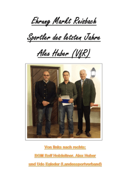 Ehrung Markt Reisbach Sportler des letzten Jahre Alex Huber (VfR)