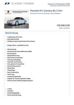Porsche 911 Carrera 4S (1996) 139.990 EUR