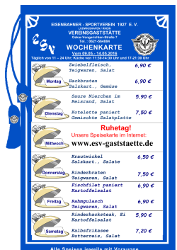 9.5. - 14.5. - Eisenbahner-Sportverein Ludwigshafen