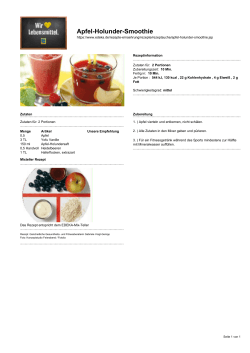 Apfel-Holunder-Smoothie