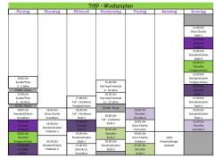 Wochenplan 18.05.2016