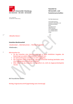 Gutachten Abschlussarbeit