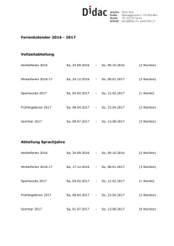 Ferienkalender 2016